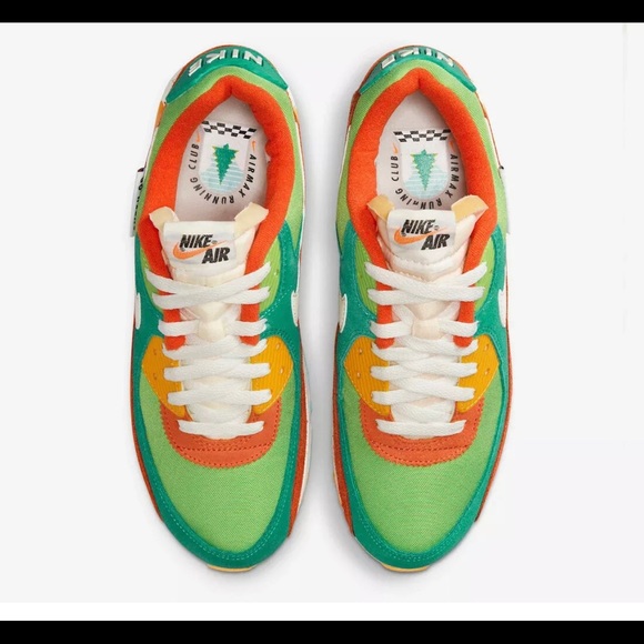 Nike Air Max 90 SE Running Club Roma Green Orange Sail DC9336-300 Men’s Sizes - Picture 3 of 6
